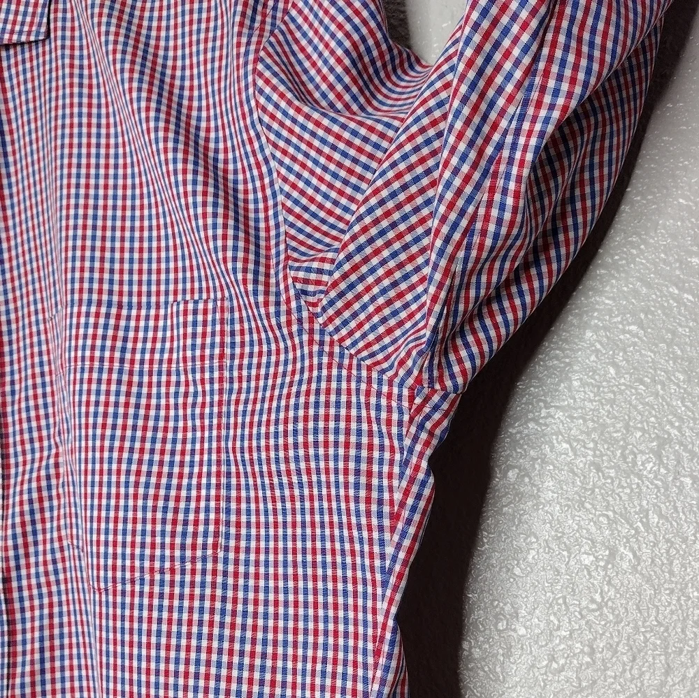 J. Crew 80's 2-Ply Wrinkle Free Checkered Casual Button Down Shirt Sz M